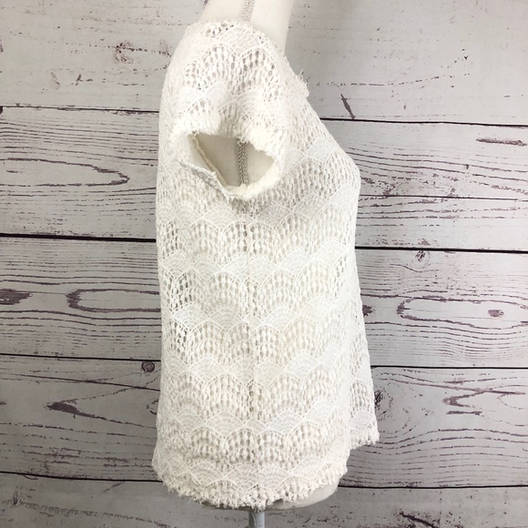 NSF Annette Cream Lace Tee Top - Picture 5 of 9